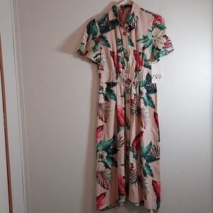 Zara 54% Linen Dress